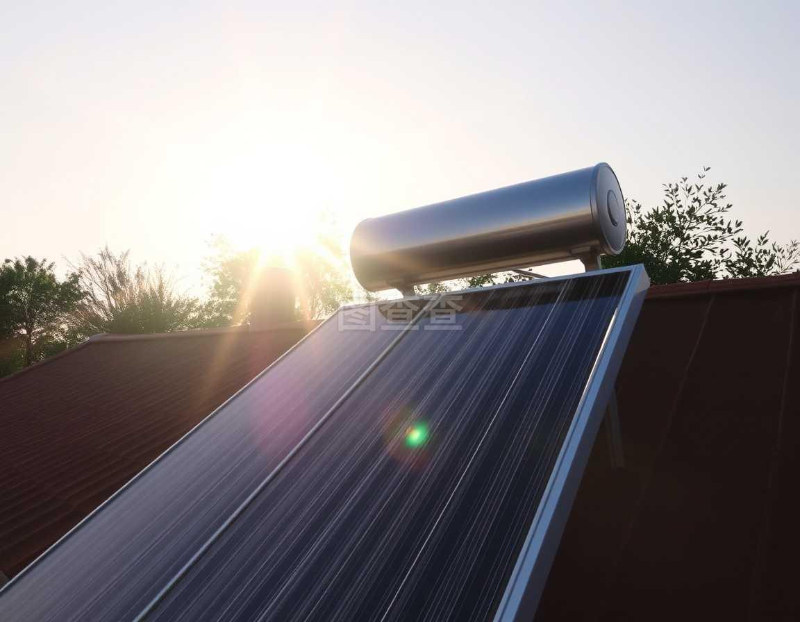 帶有熱水器的太陽能電池板